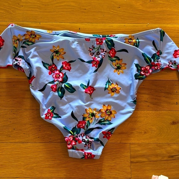 Jessica Simpson Lavender Florida Wrap Tie Bikini Bottoms XL - Picture 2 of 8